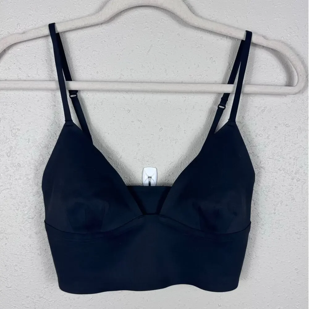 Intimately Free Black Longline Bralette Womens Size Small